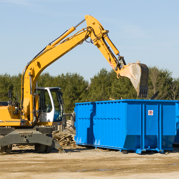 are there any restrictions on where a residential dumpster can be placed in Newburg MD